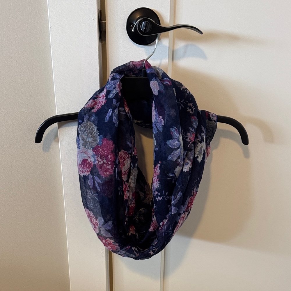 3/$15 flowered infinity scarf